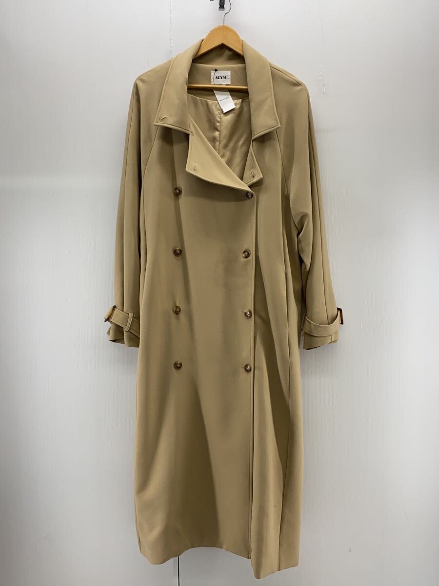 ACYM◆トレンチコート/FREE/ポリエステル/BEG/Standcollar 2way trench