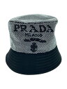 【中古】PRADA◆ハット/L/ナイロン/SLV/メンズ/2hc137 2d0s【服飾雑貨他】