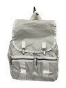 【中古】LESPORTSAC◆MORDEN FLAP BACKPACK/ナイロン/WHT/無地/3816 C383//【バッグ】