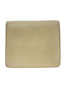 【中古】Maison Margiela◆2つ折り財布/レザー/CRM/無地/レディース/S65UI0140/ヨゴレ/使用感有り【服飾雑貨他】