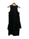 【中古】ENFOLD◆ノースリーブワンピース/36/コットン/BLK/300GS233-1840【レディースウェア】
