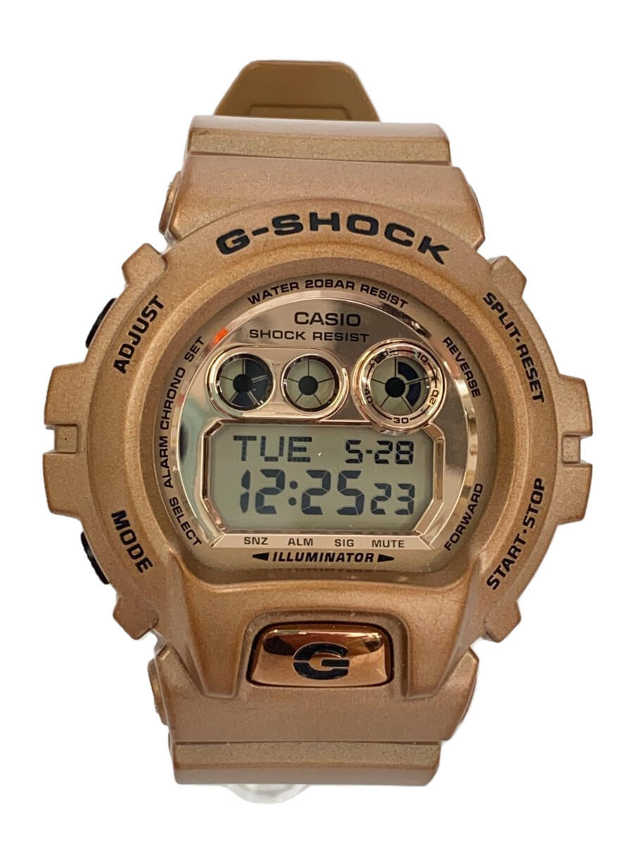 【中古】CASIO◆クォーツ腕時計・G-SHOCK/デジタル/PNK/GLD【服飾雑貨他】