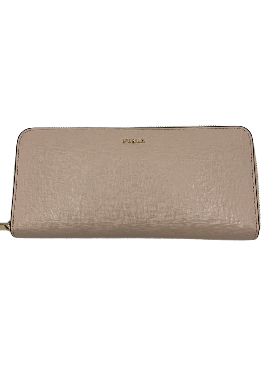 【中古】FURLA◆長財布/レザー/BEG/レディース【服飾雑貨他】