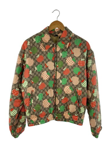 【中古】GUCCI◆GG/アップル柄/ジャケット/48/ポリエステル/ベージュ/総柄/663648/グッチ【メンズウェア】 【中古】GUCCI◆GG/アップル柄/ジャケット/48/ポリエステル/ベージュ/総柄/663648/グッチ【メンズウェア】