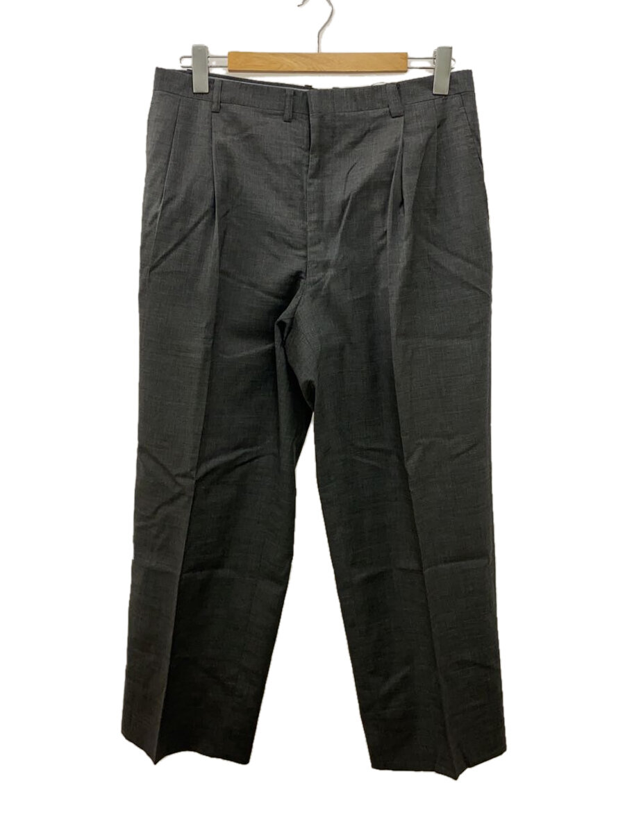 【中古】GIVENCHY◆スラックスパンツ/--/ウール/GRY/無地【メンズウェア】
