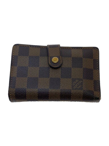 【中古】LOUIS VUITTON◆ポルト・モネ・ビエ・ヴィエノワ_ダミエ・エベヌ_BRW/PVC/BRW/レディース【服飾雑貨他】 【中古】LOUIS VUITTON◆ポルト・モネ・ビエ・ヴィエノワ_ダミエ・エベヌ_BRW/PVC/BRW/レディース【服飾雑貨他】