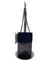 【中古】COACH◆ポーチ/レザー/NVY/総柄【バッグ】