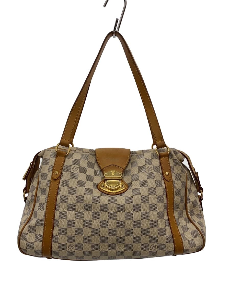 【中古】LOUIS VUITTON◆ストレーザPM_ダミエ アズール/PVC/WHT【バッグ】