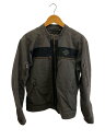 【中古】HARLEY DAVIDSON◆Exposed Zippered Canvas Casual Jacket/ジャケット/M/コットン/グレー【メンズウェ...
