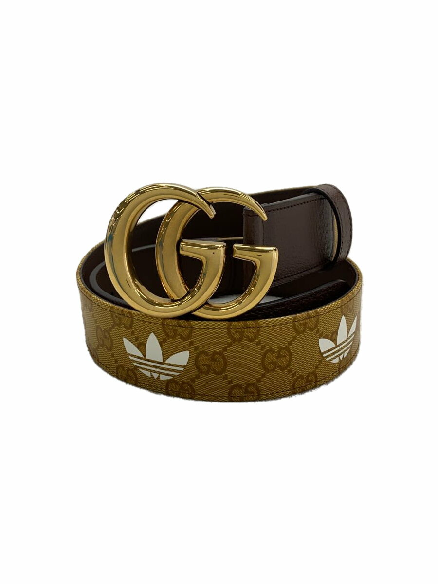 【中古】GUCCI◆GGバックル/ベルト/レザー/CML/モノグラム/メンズ/406831 UVSDT 80 32 480199【服飾雑貨他】