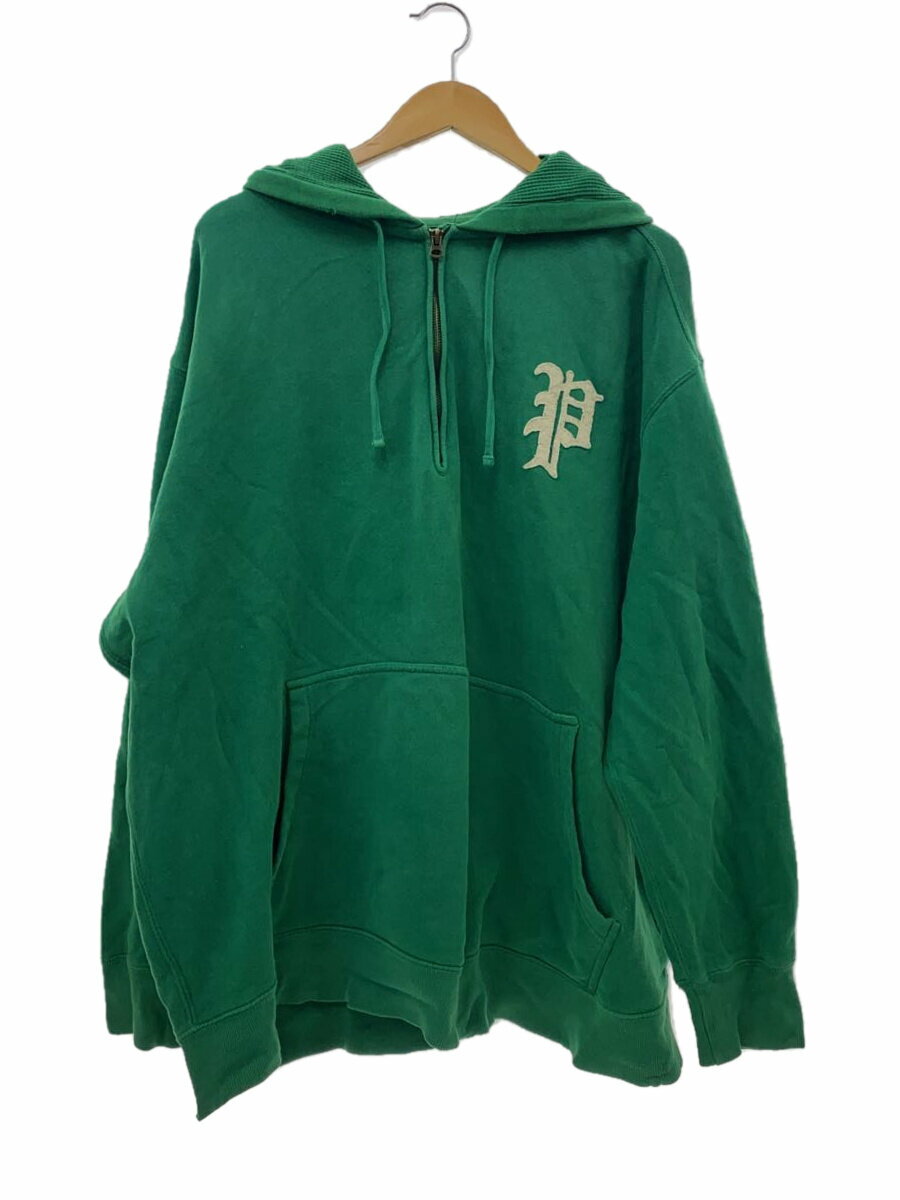 【中古】POLO RALPH LAUREN◆ジップパーカー/--/コットン/GRN【メンズウェア】