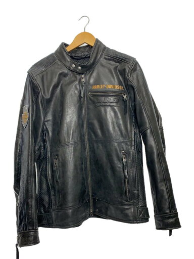 【中古】HARLEY DAVIDSON◆ハーレーダヴィッドソン/シングルライダースジャケット/M/牛革/BLK/無地/98000-18VM【メンズウェア】 【中古】HARLEY DAVIDSON◆ハーレーダヴィッドソン/シングルライダースジャケット/M/牛革/BLK/無地/98000-18VM【メンズウェア】
