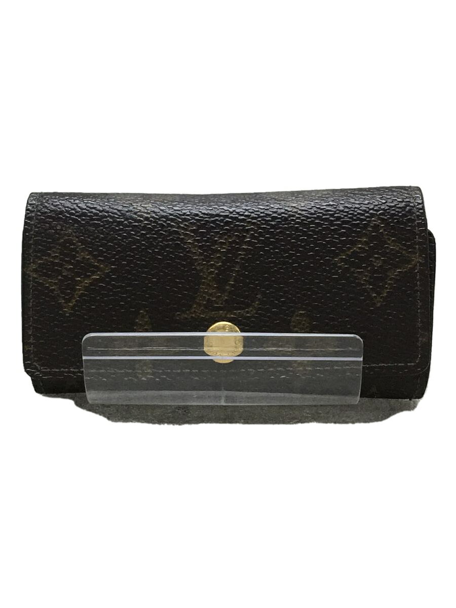 【中古】LOUIS VUITTON◆ミュルティクレ4_モノグラム_BRW/PVC/BRW/モノグラム/メンズ【服飾雑貨他】