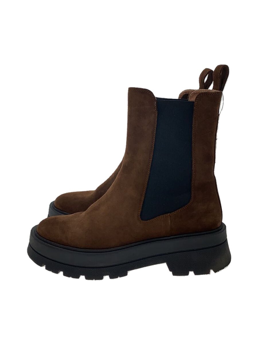 【中古】HUGO BOSS◆cizme W Denory Chelsea/サイドゴアブーツ/39/BRW/スウェード/50462222//【シューズ】