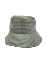 【中古】DAIRIKU◆バケットハット/ウール/グリーン/メンズ/22SS A-3/Check Backet Hat/サイズ81/2【服飾雑貨他】
