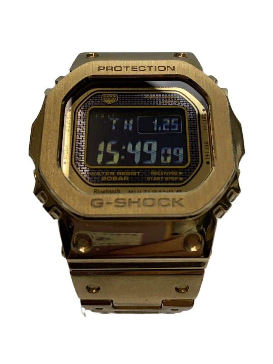 【中古】CASIO◆ソーラー腕時計・G-SHOCK/デジタル/ゴールド【服飾雑貨他】