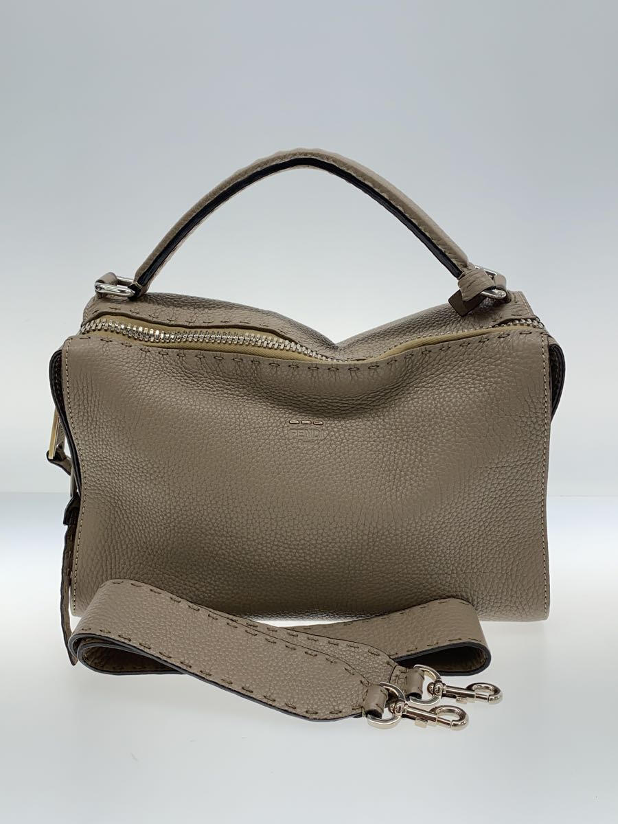 【中古】FENDI◆ハンドバッグ/レザー