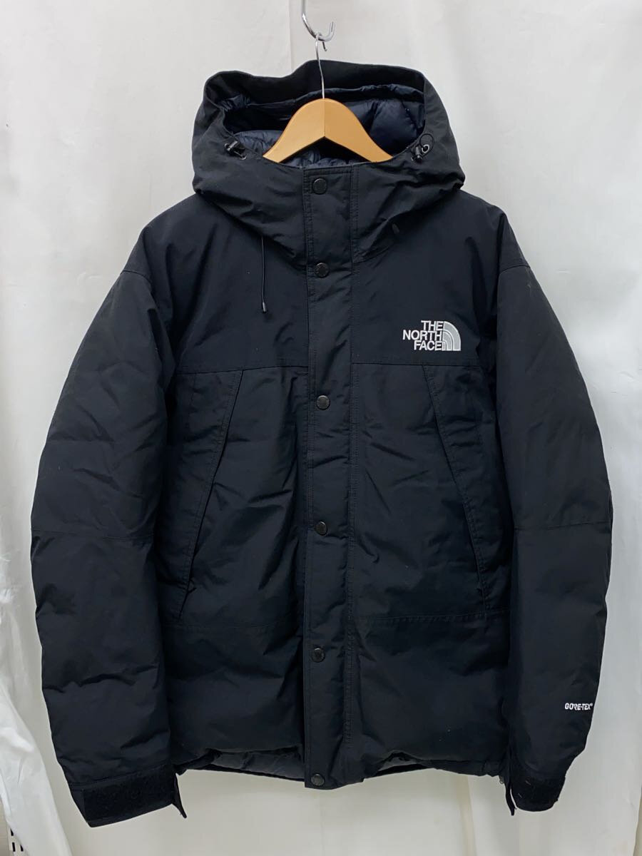 【中古】THE NORTH FACE◆MOUNTAIN DOWN JACKET_マウンテンダウンジャケット/XL/ナイロン/BLK【メンズウェア】