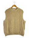 【中古】S.F.C (STRIPES FOR CREATIVE)◆コットンニットベスト(厚手)/XL/コットン/BEG/無地【メンズウェア】