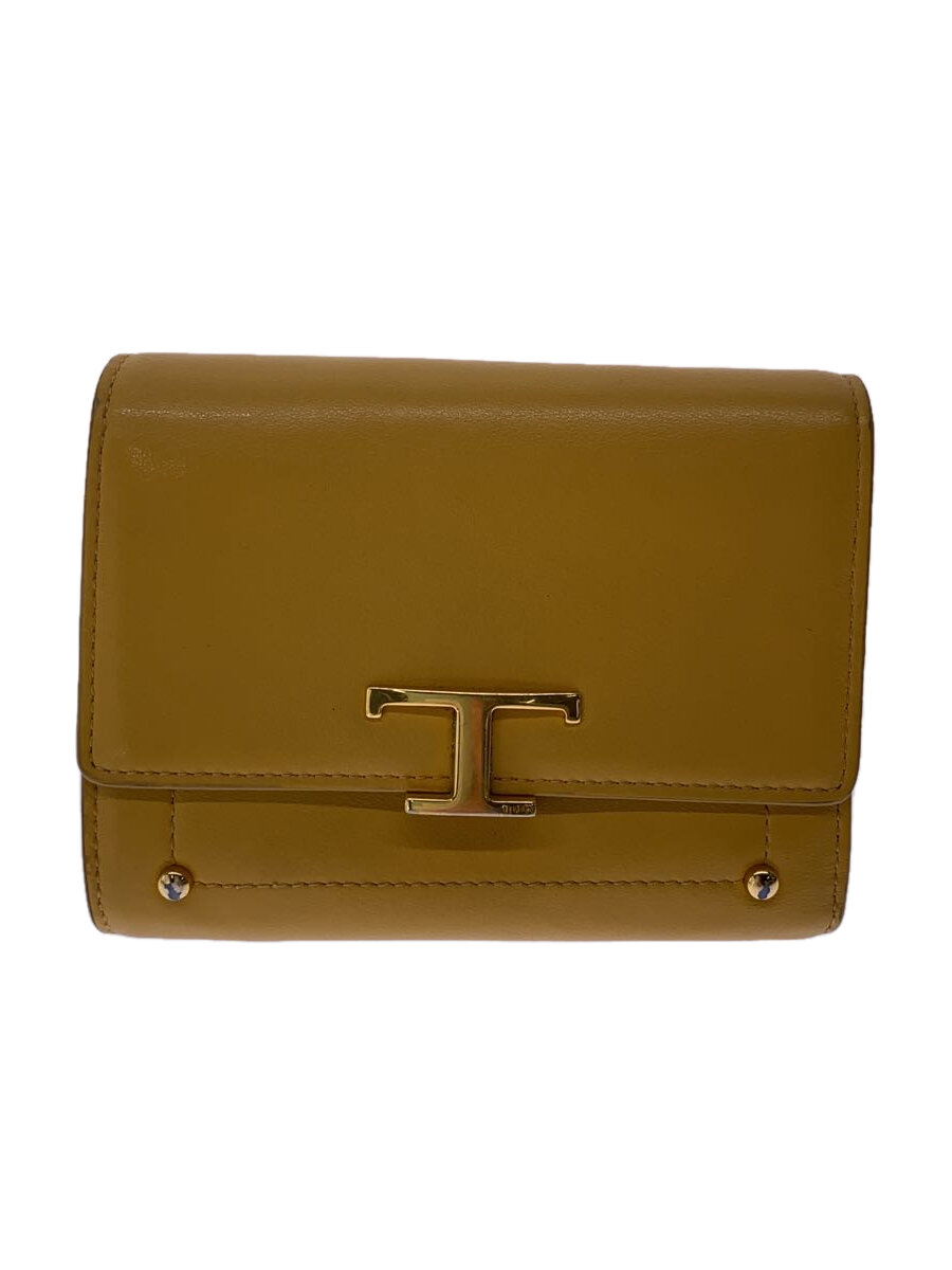 Clothing Accessories (Caps, Ties, Belts) - 【中古】TOD’S◆T タイムレス レザーウォレット/レザー/YLW/レディース【服飾雑貨他】