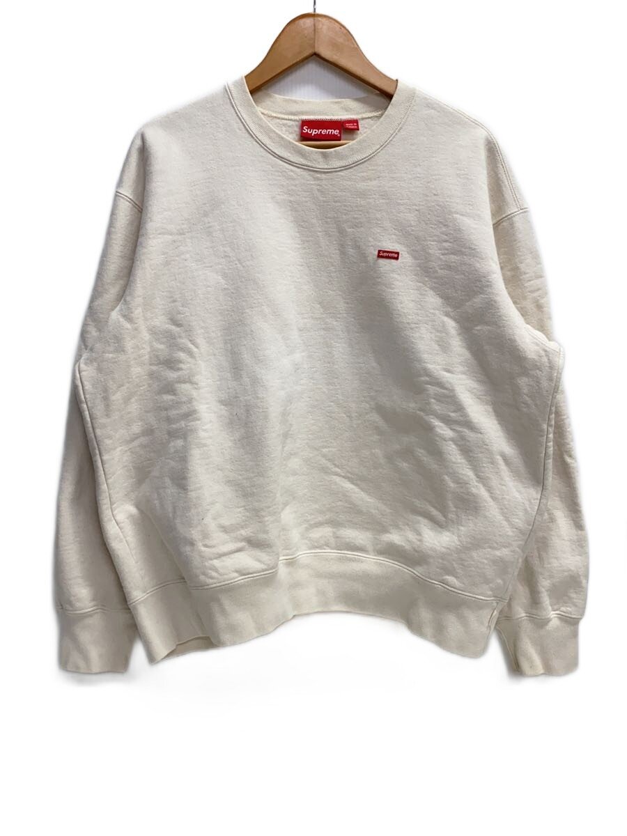 Supreme◆20AW/SMALL BOX CREWNECK/スウェット/M/コットン/IVO/シミ有//