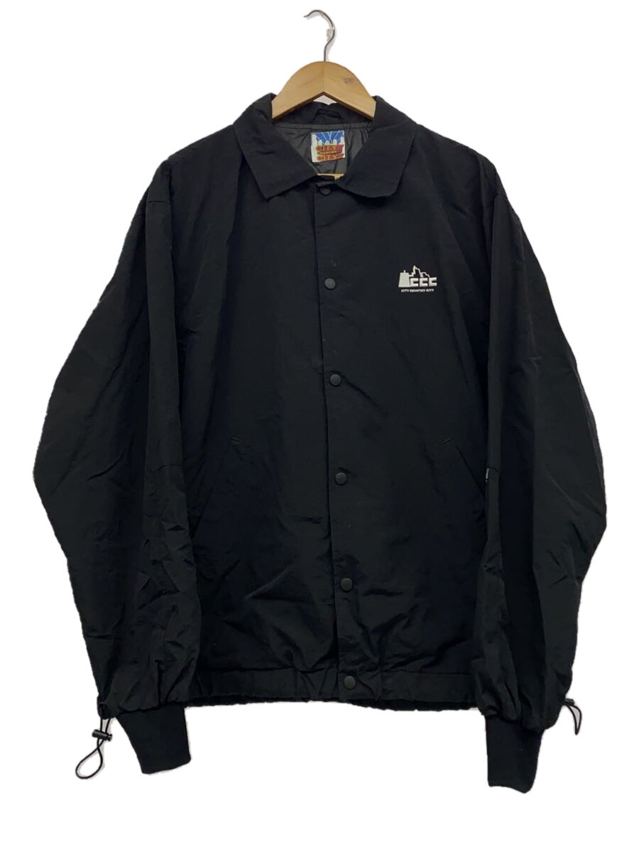 【中古】CITY COUNTRY CITY◆NYLON COACH JACKET/ナイロンジャケット/XL/ナイロン/BLK/CCC-243J001【メンズウェア】
