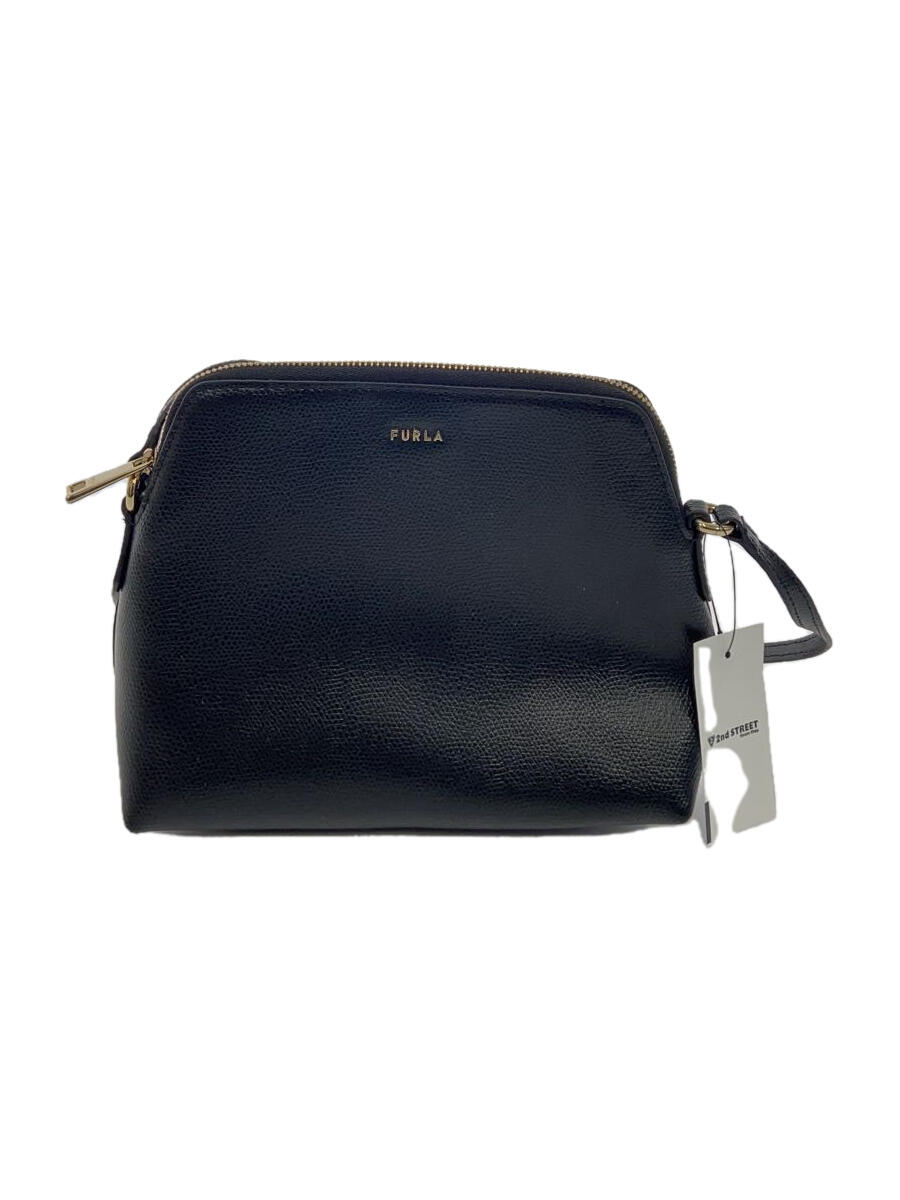 【中古】FURLA◆ショルダーバッグ/--/BLK/無地/8050560845001/EBC7B90【バッグ】