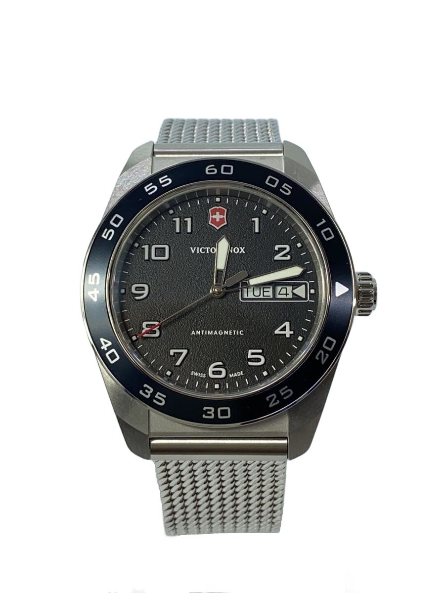 【中古】VICTORINOX◆SWISS ARMY/カレンダー/クォーツ腕時計/アナログ/ステンレス/シルバー/242043【服飾雑貨他】