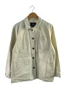 【中古】STUSSY◆ジャケット/M/コットン/クリーム【メンズウェア】