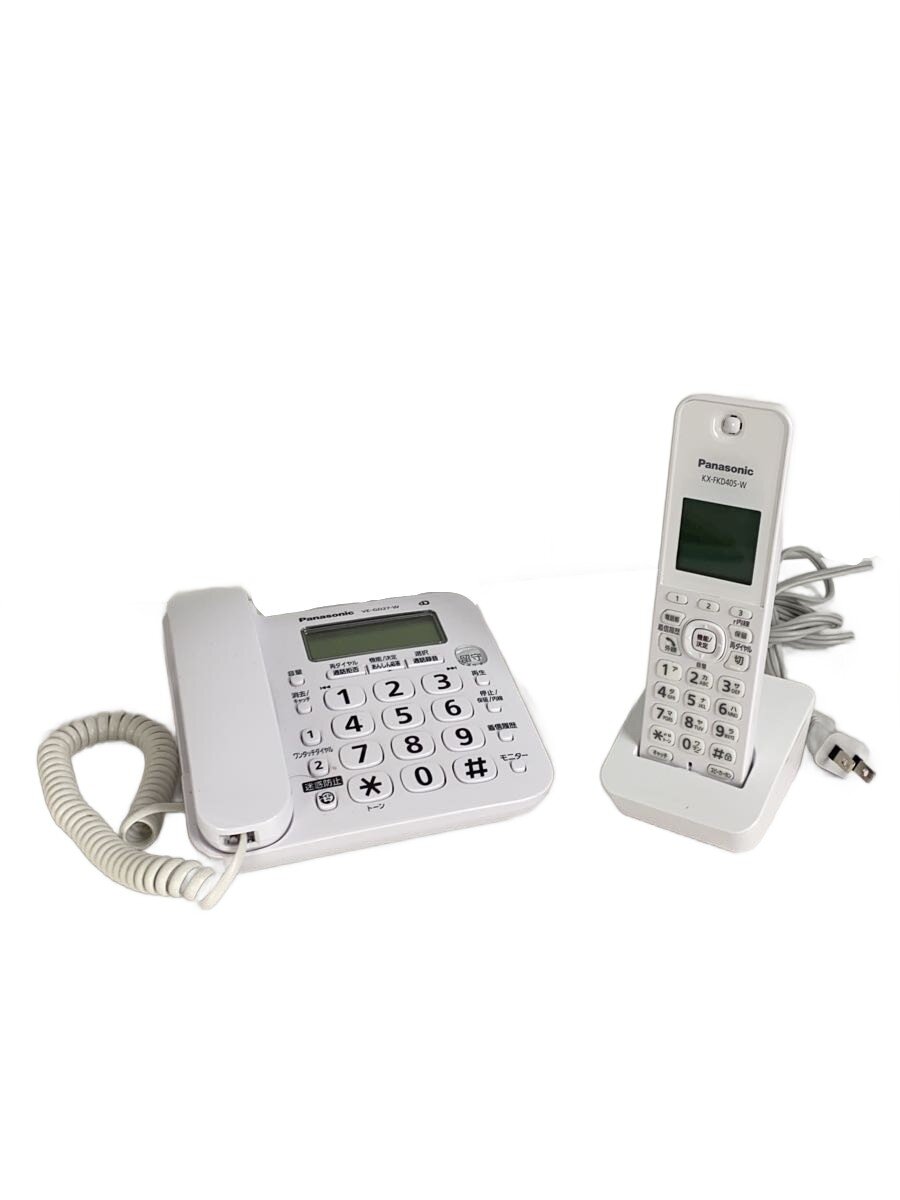 【中古】Panasonic◆コードレス電話機 VE-GD27DW-W/ホワイト【家電・ビジュアル・オーディオ】