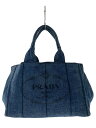 【中古】PRADA◆ハンドバッグ/デニム/インディゴ【バッグ】(4)