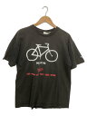 【中古】Reebok◆90S/KICK/自転車/Tシャツ/L/コットン/BLK/ヤケ有【メンズウェア】