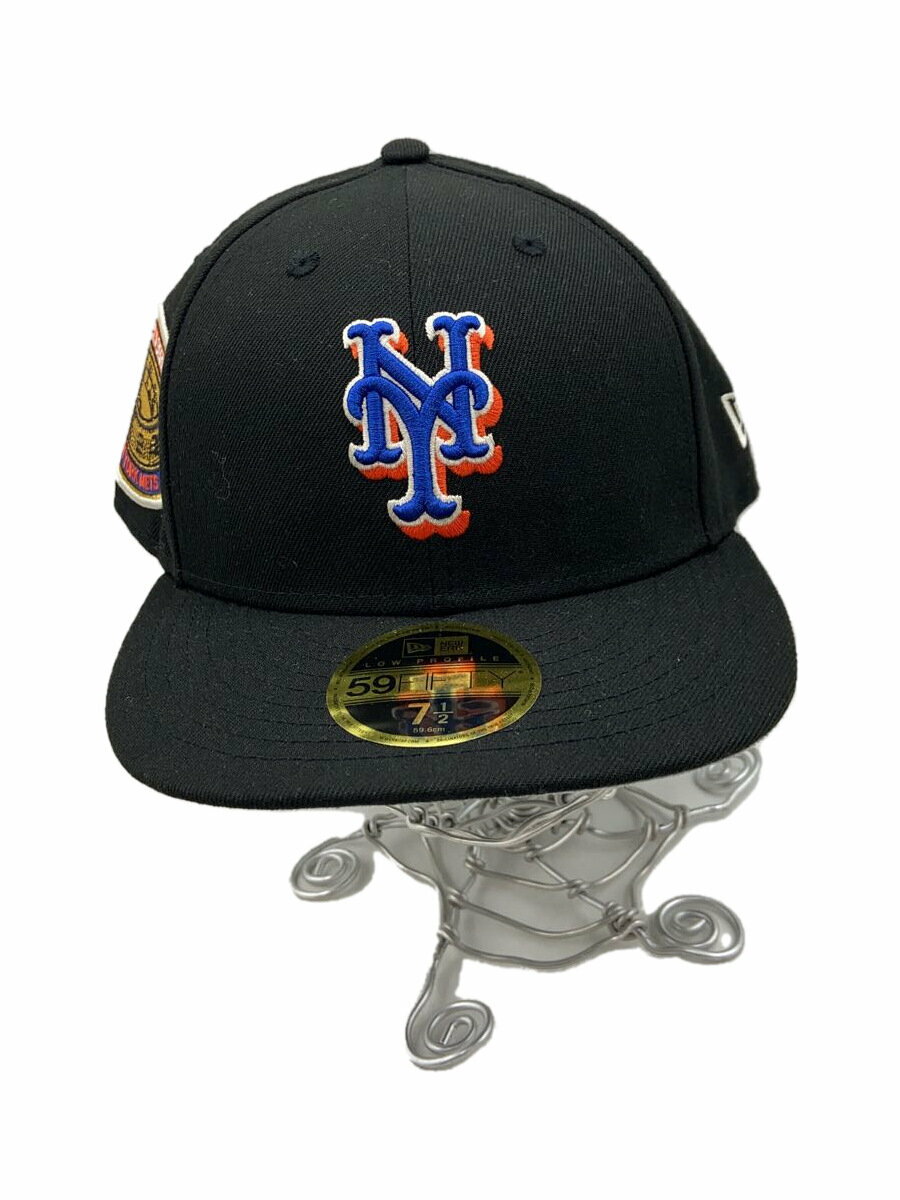 【中古】NEW ERA◆キャップ/7 1/2/ポリエステル/BLK/メンズ【服飾雑貨他】