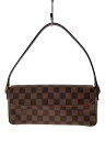 【中古】LOUIS VUITTON◆レコレータ_ダミエ・エベヌ_BRW/PVC/BRW【バッグ】