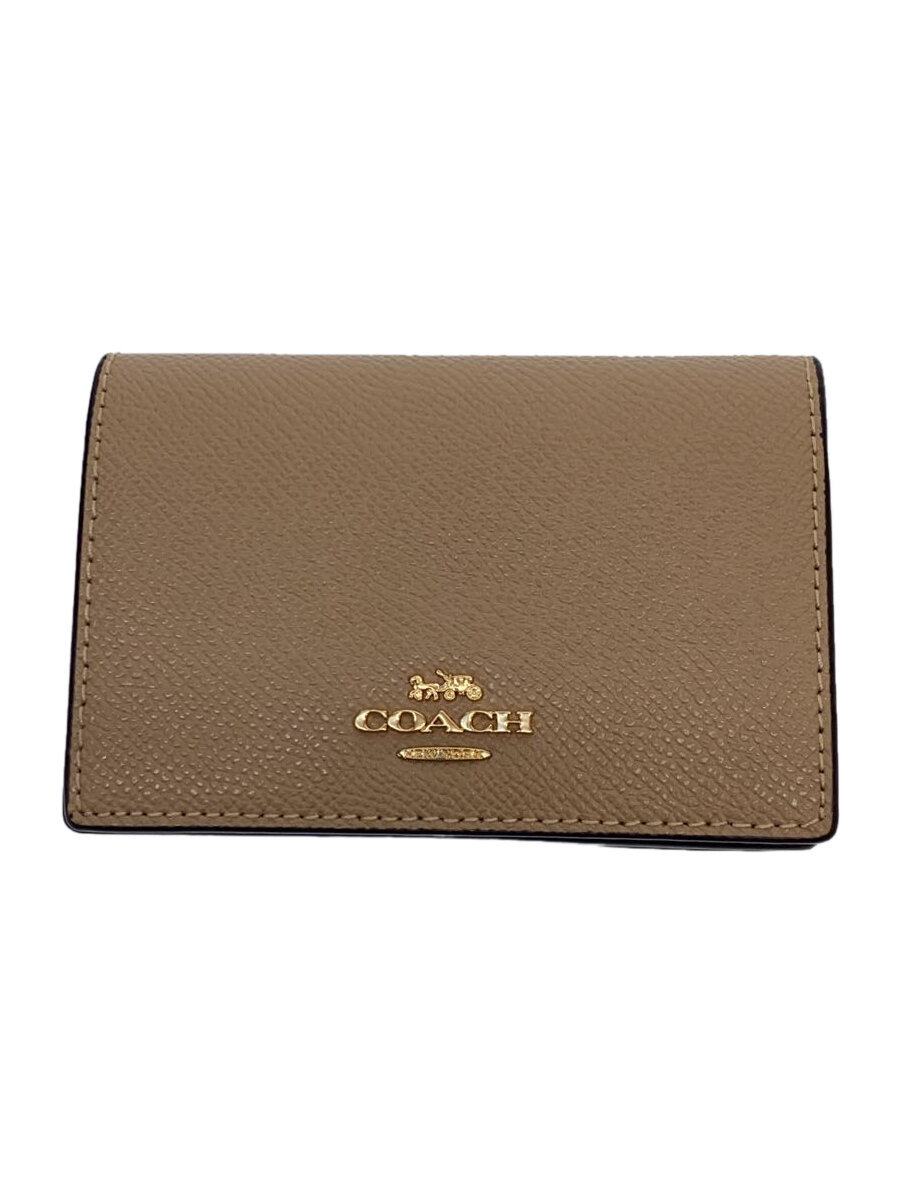 【中古】COACH◆カードケース/--/BEG/レディース【服飾雑貨他】