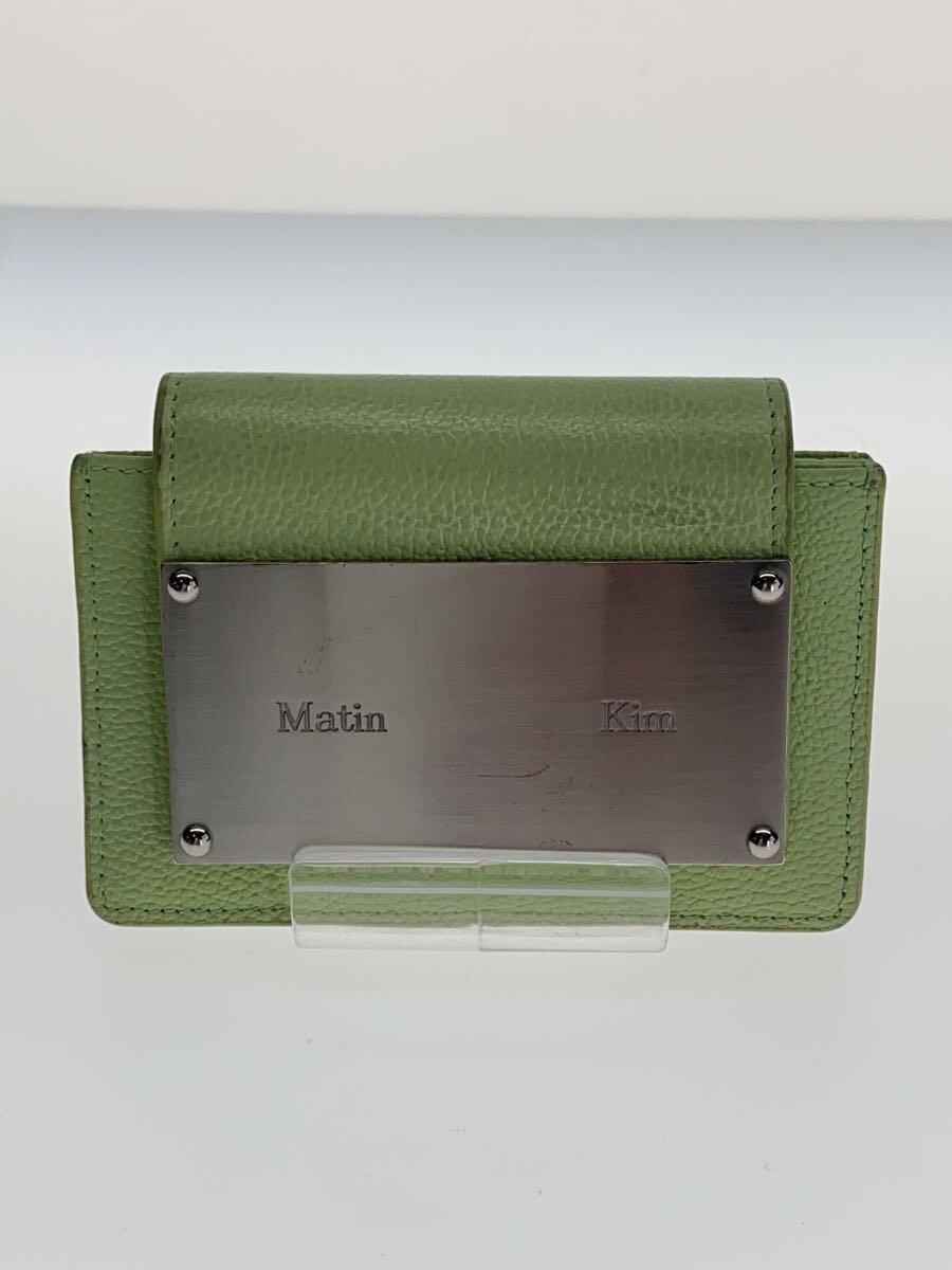 【中古】Matin Kim◆カードケース/レザー/GRN/メンズ【服飾雑貨他】