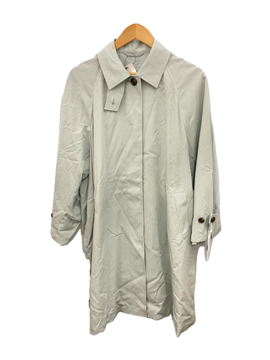 【中古】BEAUTY&YOUTH UNITED ARROWS◆ステンカラーコート/M/コットン/BLU/無地/1625-144-4843/22年モデル/外ポケット【レディースウェア】