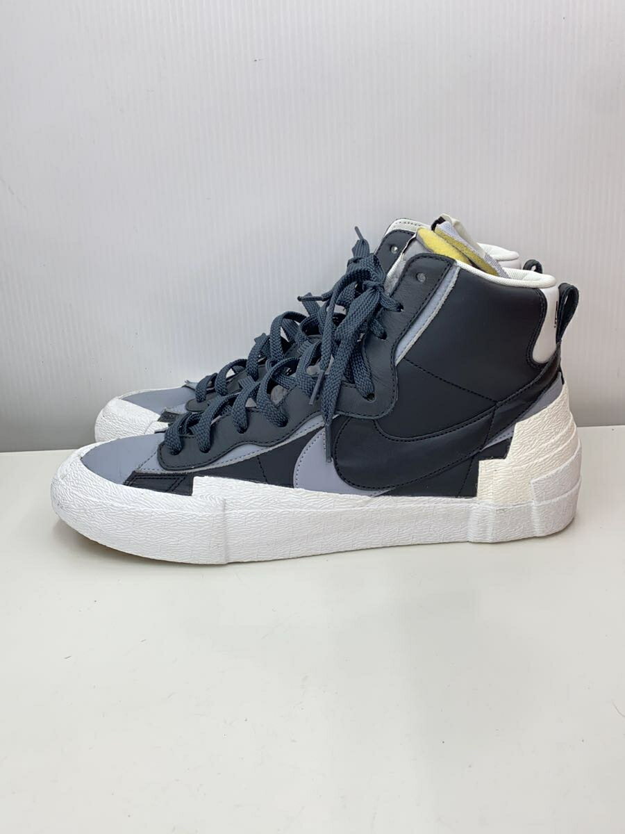 【中古】NIKE◆BLAZER MID SACAI/ブレーザーミッドサカイ/ブラック/BV0072-002/30cm/BLK【シューズ】