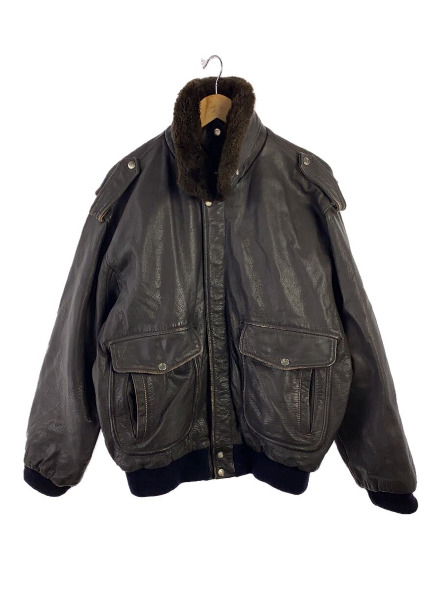 【中古】フライトジャケット/--/レザー/BRW/無地//【メンズウェア】