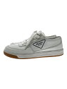 【中古】PRADA◆ローカットスニーカー/UK6.5/WHT/レザー/2EG401【シューズ】