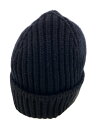 【中古】MONCLER◆ニットキャップ/--/ウール/BLK/メンズ【服飾雑貨他】