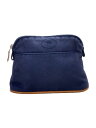 【中古】HERMES◆ボリードミニ/ポーチ/キャンバス/NVY/103773M【バッグ】