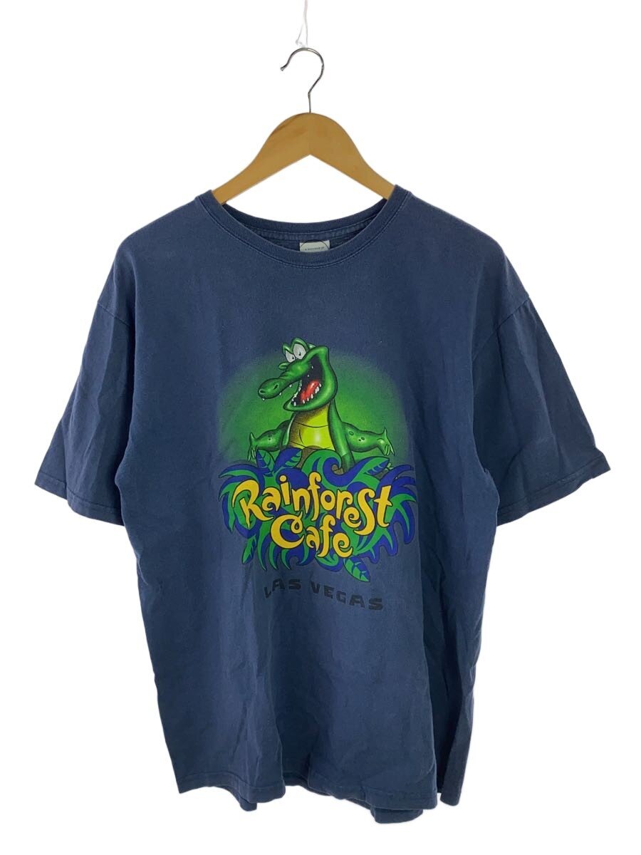 USA製/Las Vegas/rainforest cafe/Tシャツ/L/コットン/NVY