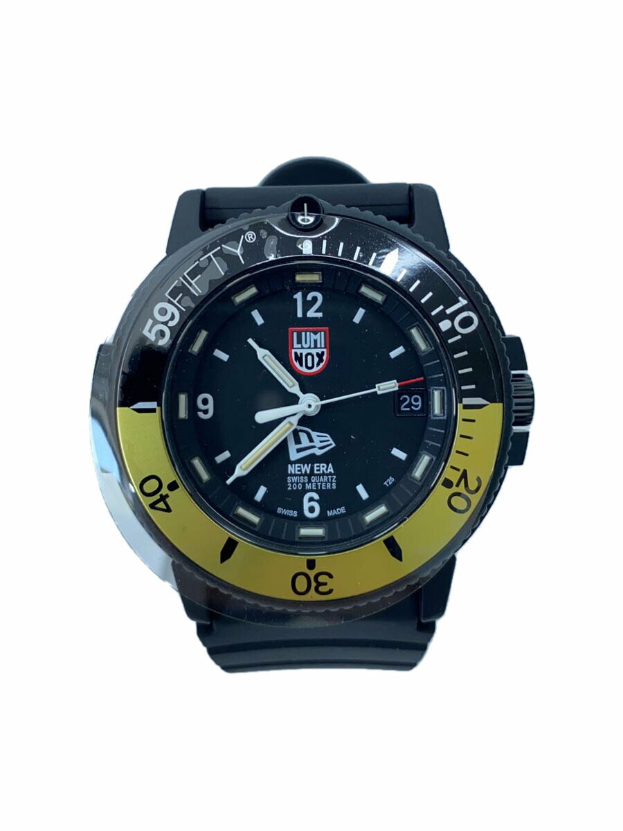 【中古】LUMINOX◆クォーツ腕時計/アナログ/ラバー/BLK/BLK/SS/14364573【服飾雑貨他】