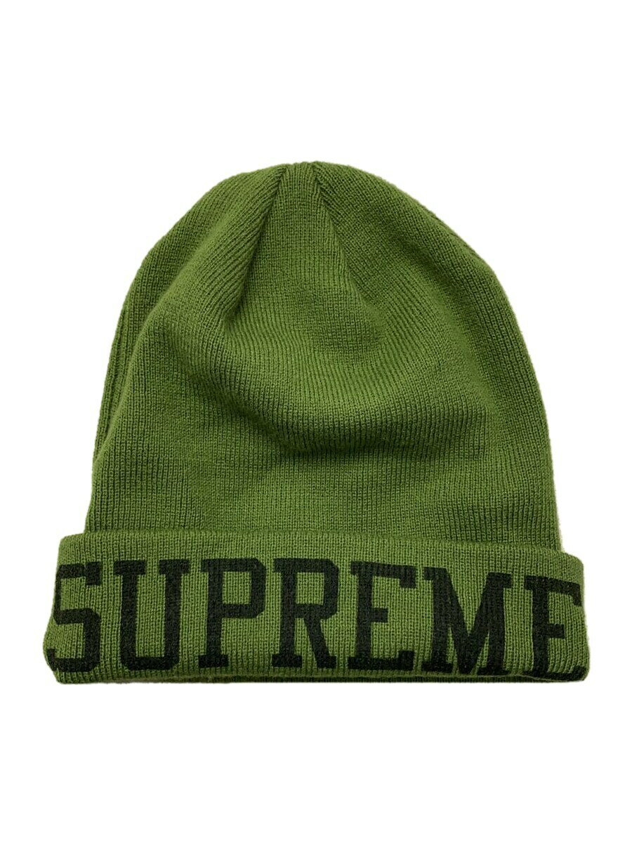 【中古】Supreme◆毛羽立ち有/23AW/New Era Varsity Beanie/アクリル/KHK/メンズ【服飾雑貨他】