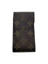 【中古】LOUIS VUITTON◆エテュイ・シガレット_モノグラム・キャンバス_BRW/PVC/BRW/総柄/メンズ【服飾雑貨他】