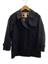 【中古】Aquascutum◆トレンチコート/--/コットン/NVY/無地/1451002-39【レディースウェア】
