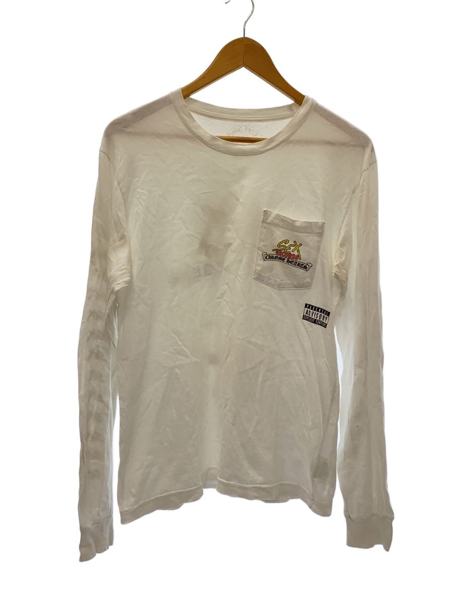 CHROME HEARTS◆長袖Tシャツ/--/コットン/WHT/プリント/×MATTY BOY/SEX RECORDS/USA製//