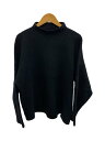 【中古】CHROME HEARTS◆ハラコクロスパッチハイネックセーター/ニット・セーター/M/コットン/BLK//【メンズウェア】