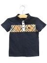 【中古】BURBERRY CHILDREN◆ポロシャツ/110cm/コットン/NVY/チェック【キッズ】